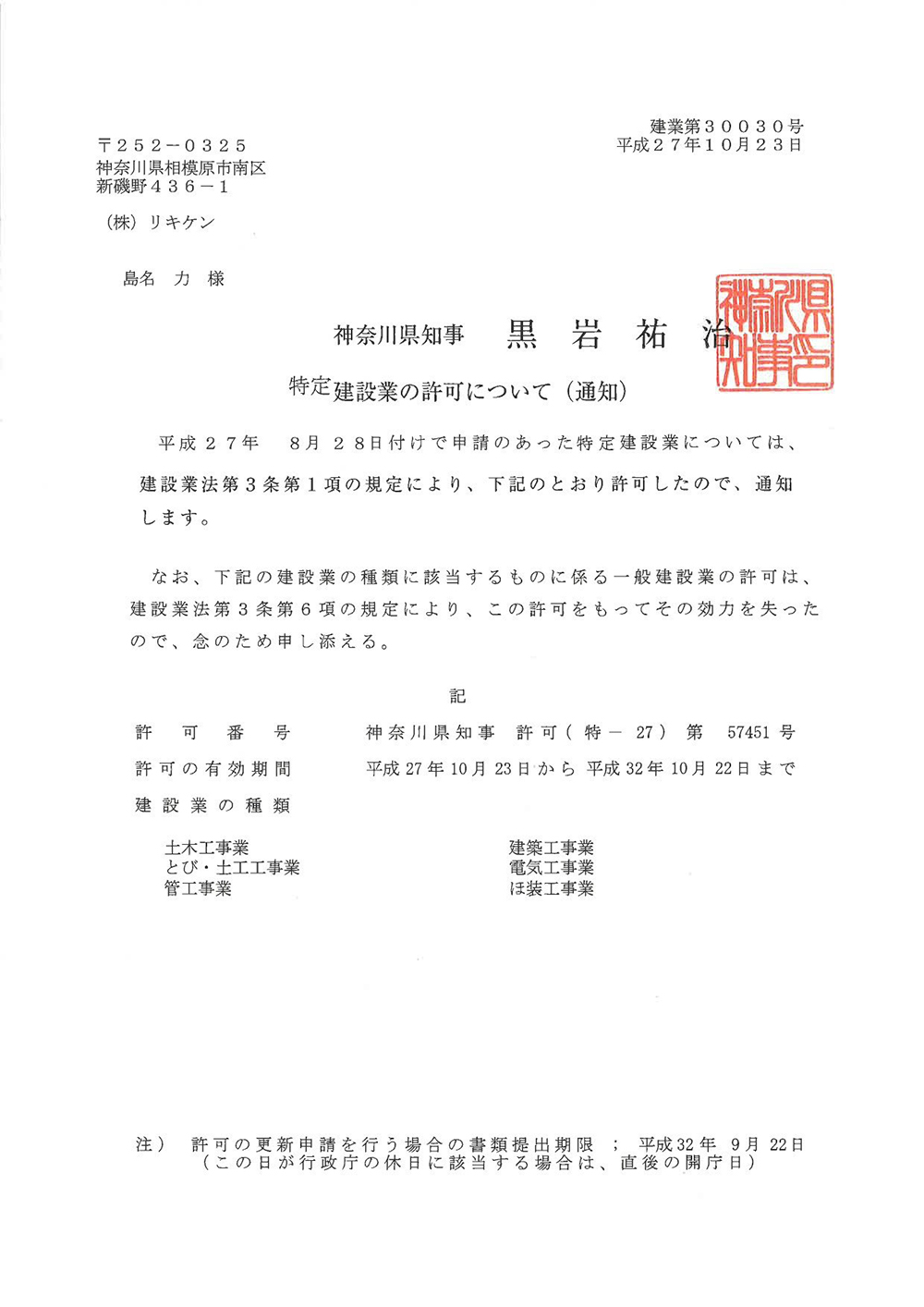 許可 証 業 建設